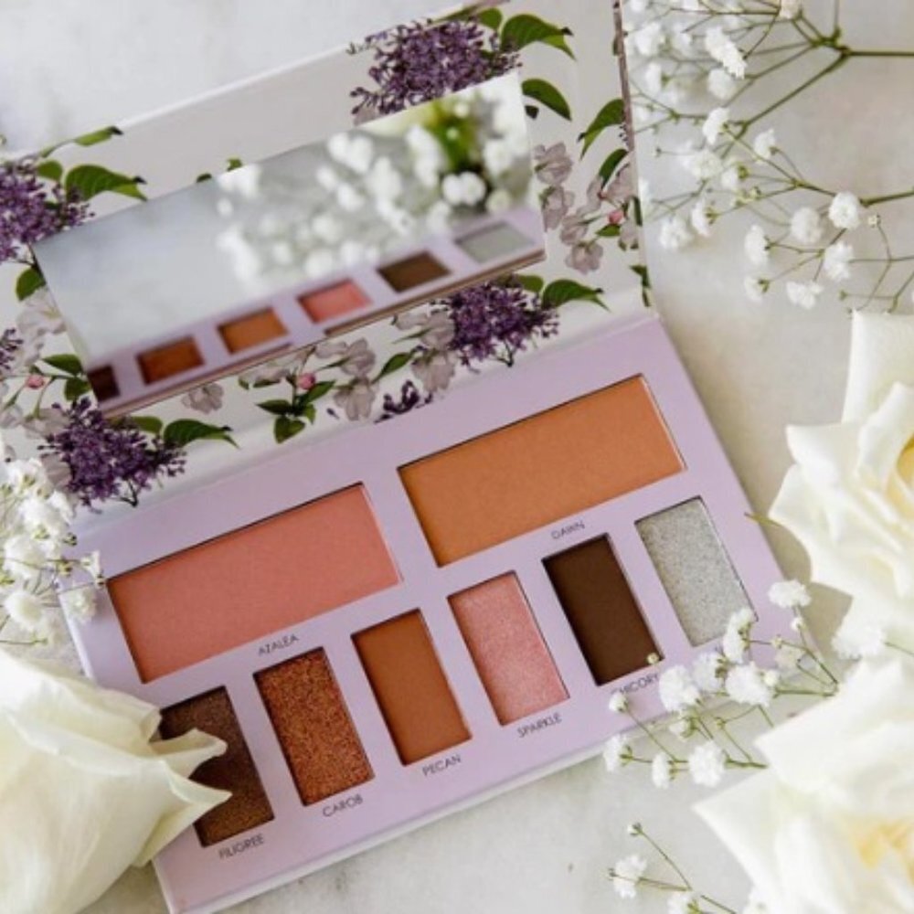 Sakura + Sage Vegan Eyeshadow & Blush Palette by Seraphine Botanicals